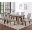 Bowery Hill Light Brown Distressed Wood Extendable Dining Table