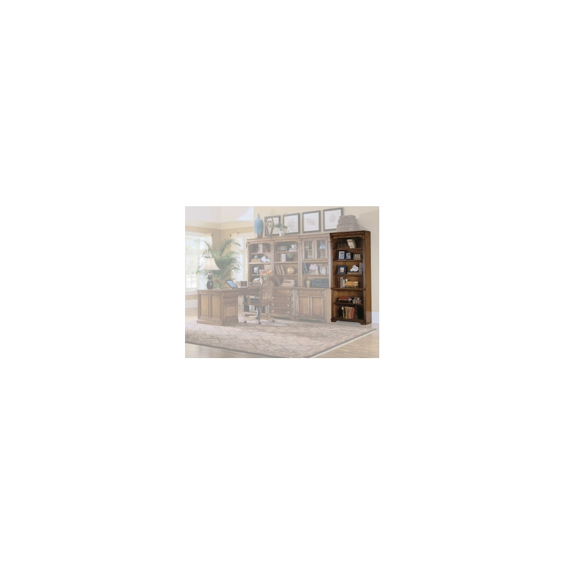 Bowery Hill Modern / Contemporary Tall Bookcase in Distressed Clear Cherry