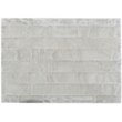 Bowery Hill Contemporary Stone Top Accent Table in White / Cream / Beige