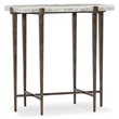 Bowery Hill Contemporary Stone Top Accent Table in White / Cream / Beige