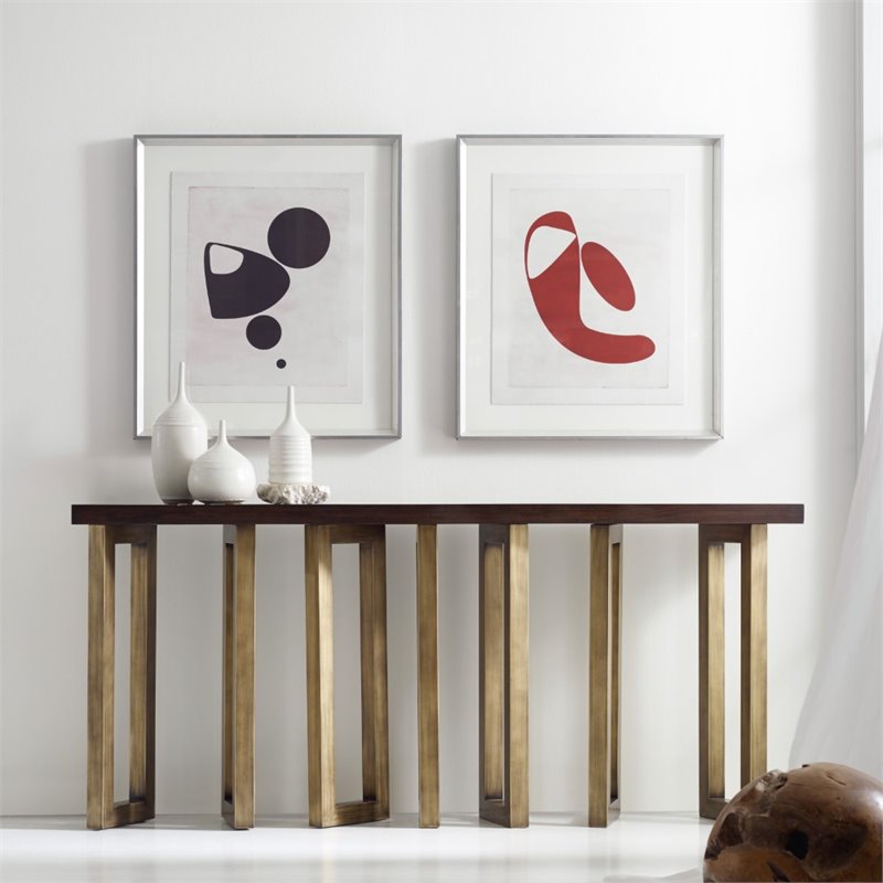 Bowery Hill Modern / Contemporary Hall Console in Dark Wood in Wood