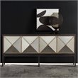 Bowery Hill Modern / Contemporary 4 Door Console Table in Black