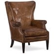 Bowery Hill Contemporary Leather Wing Club Chair in Checkmate Pawn