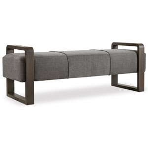Bowery Hill Modern / Contemporary Upholstered Bedroom Bench in Graphite