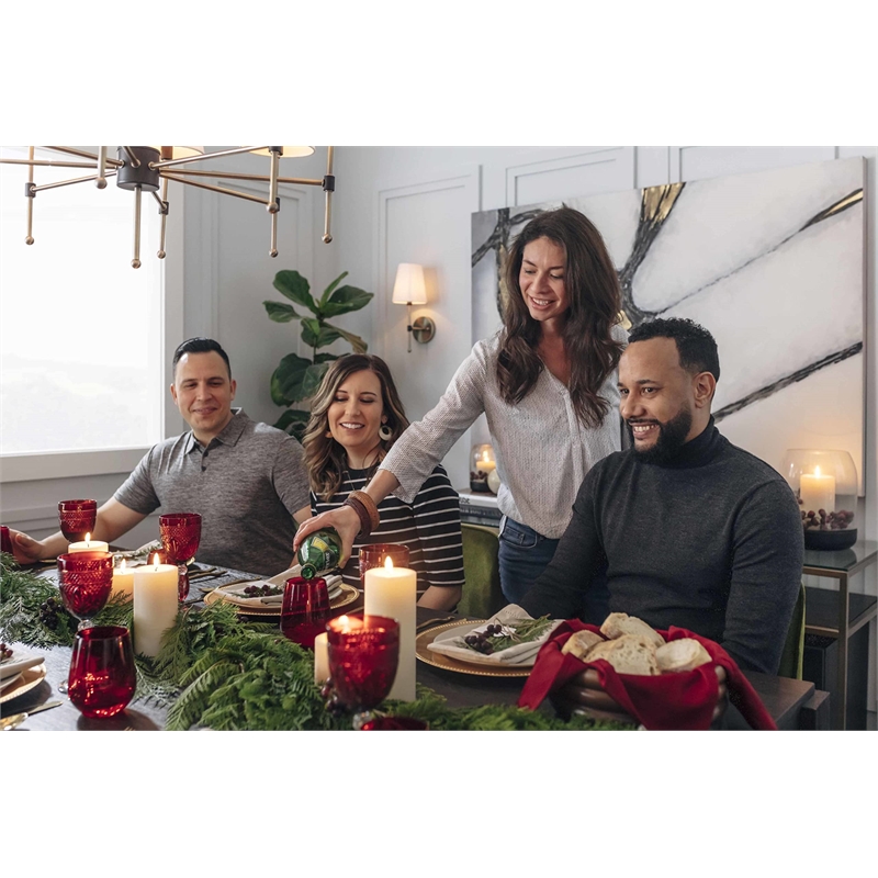 Bowery Hill Contemporary Extendable Dining Table in Midnight Brown