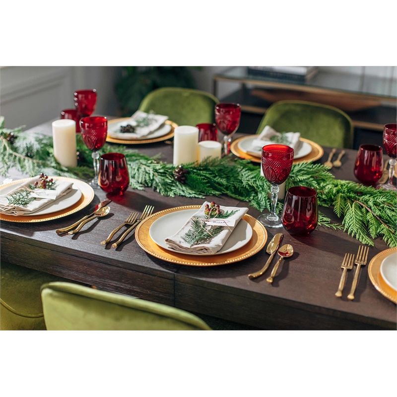 Bowery Hill Contemporary Extendable Dining Table in Midnight Brown