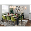 Bowery Hill Contemporary Extendable Dining Table in Midnight Brown