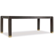 Bowery Hill Contemporary Extendable Dining Table in Midnight Brown