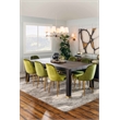 Bowery Hill Contemporary Extendable Dining Table in Midnight Brown