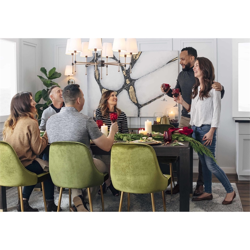 Bowery Hill Contemporary Extendable Dining Table in Midnight Brown