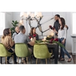 Bowery Hill Contemporary Extendable Dining Table in Midnight Brown