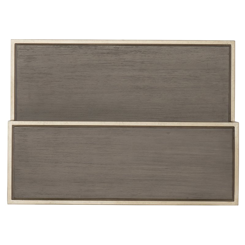 Bowery Hill Modern / Contemporary Leg Nightstand in Soft Gray Wood