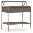 Bowery Hill Modern / Contemporary Leg Nightstand in Soft Gray Wood