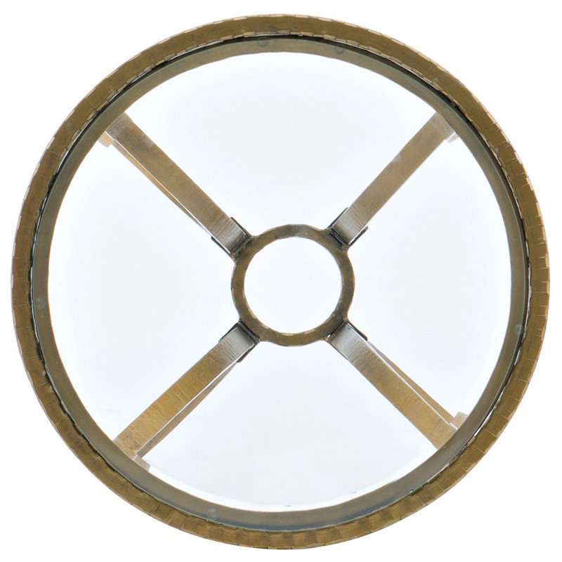 Bowery Hill Modern / Contemporary Martini Table in Gold Cast Iron