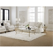 Bowery Hill Modern / Contemporary Martini Table in Gold Cast Iron
