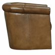 Bowery Hill Modern / Contemporary Swivel Leather Club Chair in Brown Leather