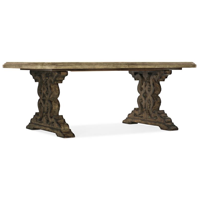 Bowery Hill Modern / Contemporary Dining Room 86in Double Pedestal Table