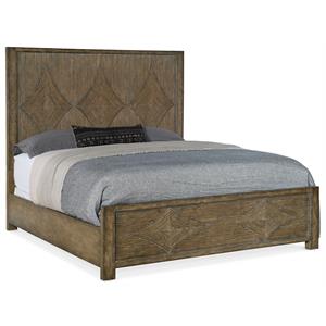 Bowery Hill Modern / Contemporary Bedroom Queen Panel Bed in Mahogany Wood