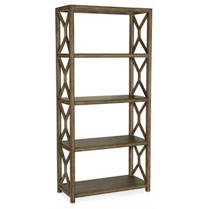 Bowery Hill Modern / Contemporary Home Office Etagere in Brown Wood