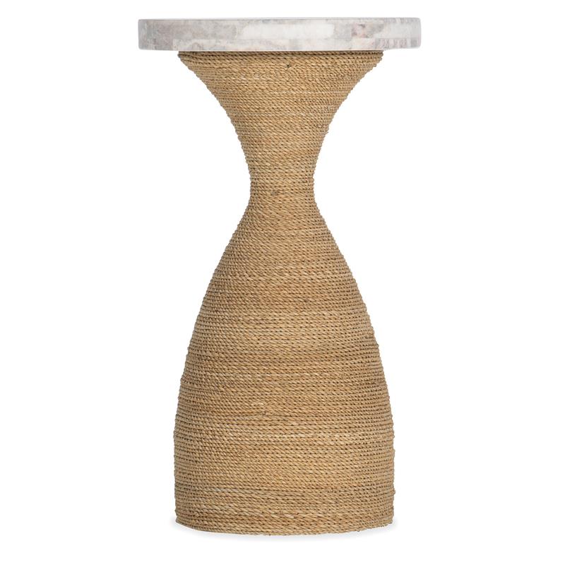 Bowery Hill Modern / Contemporary Living Room Drum Table in Brown Resin