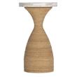Bowery Hill Modern / Contemporary Living Room Drum Table in Brown Resin