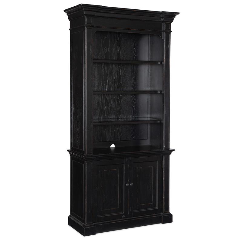 Bowery Hill Modern / Contemporary Home Office Bookcase in Black Wood
