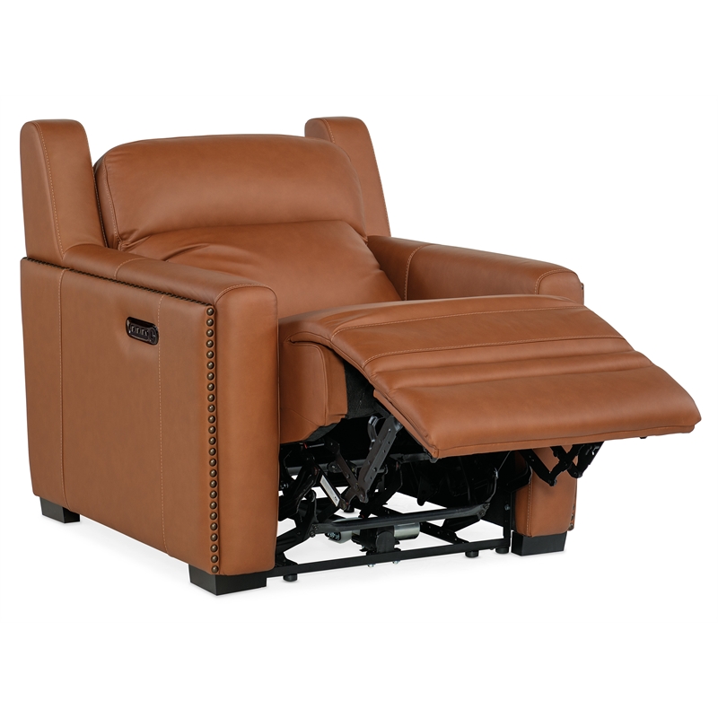 Bowery Hill Contemporary Living Room Power Recliner with Power Headrest