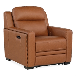 Bowery Hill Contemporary Living Room Power Recliner with Power Headrest