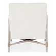 Bowery Hill Wood Fabric and Rope Accent Lounge Chair in White