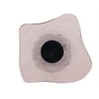 Bowery Hill Modern / Contemporary Accent Table with Pink Glass