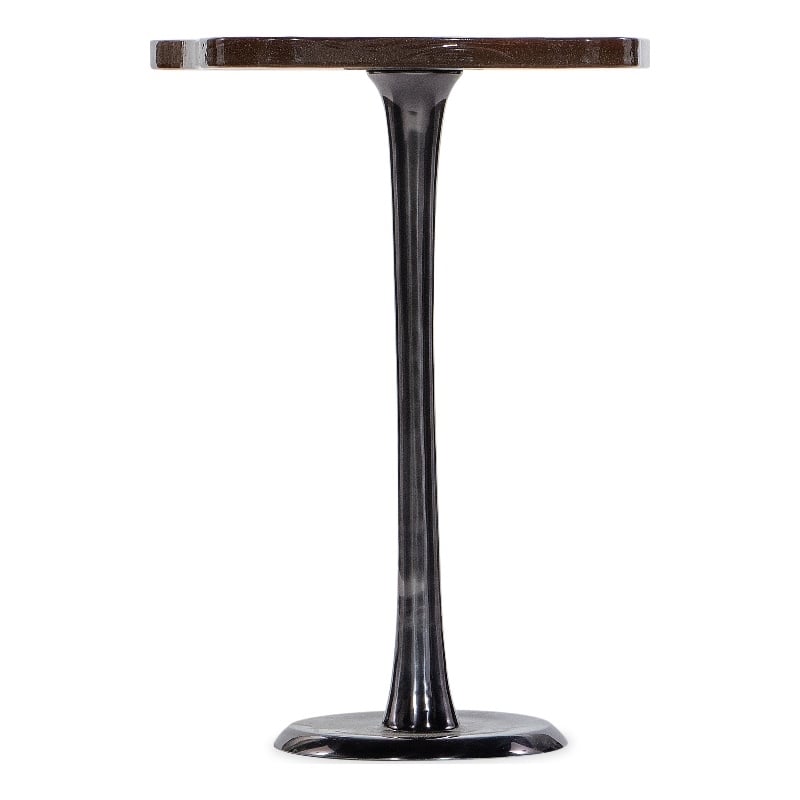 Bowery Hill Modern / Contemporary Accent Table with Pink Glass