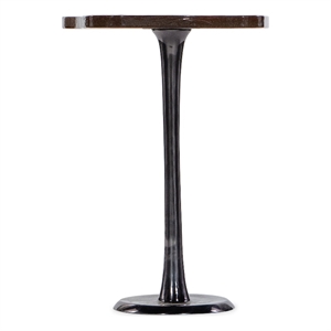 Bowery Hill Modern / Contemporary Accent Table with Pink Glass