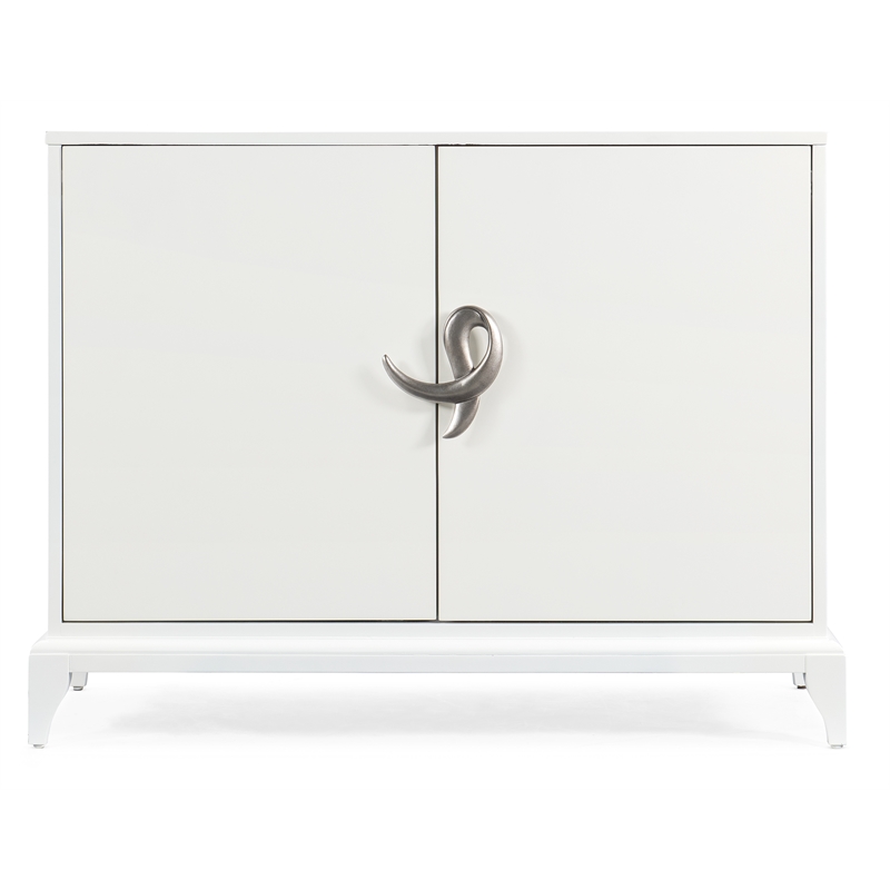 Bowery Hill Modern / Contemporary Chest in White Wood Finish