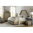 Bowery Hill Modern / Contemporary Wood King Panel Bed with Metal