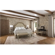 Bowery Hill Modern / Contemporary Wood King Panel Bed with Metal