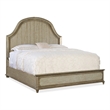 Bowery Hill Modern / Contemporary Wood King Panel Bed with Metal