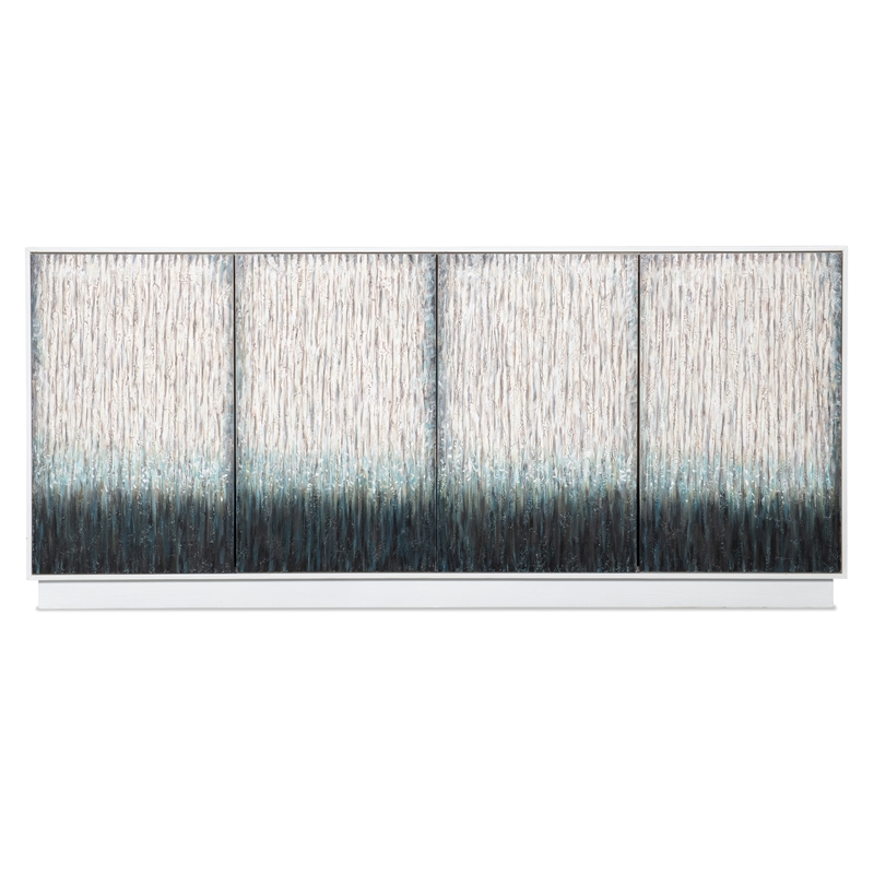 Bowery Hill Mediterranean Entertainment Credenza in White Wood