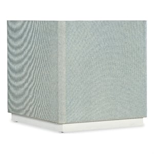 Bowery Hill Modern / Contemporary Glass Top End Table in Gray