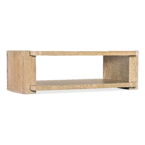 Bowery Hill Modern / Contemporary Rectangle Wood Cocktail Table in Beige