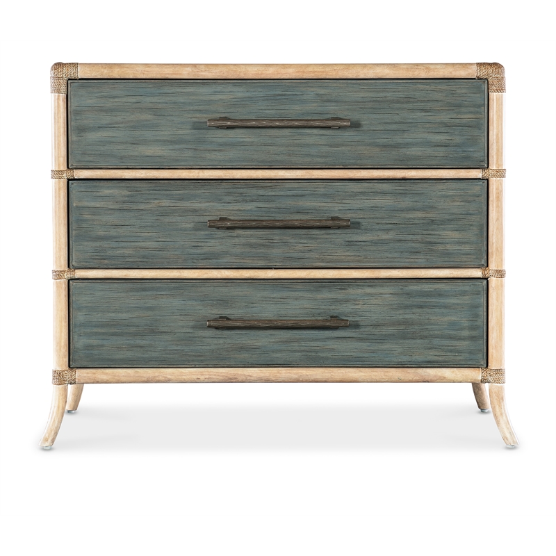 Bowery Hill Modern / Contemporary Rattan Wood Chest in Beige