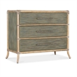 Bowery Hill Modern / Contemporary Rattan Chest in Seagrass Green/Pewter