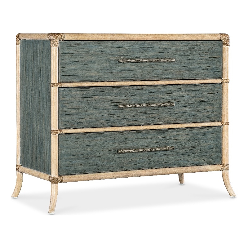 Bowery Hill Modern / Contemporary Rattan Wood Chest in Beige