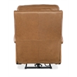Bowery Hill Power Leather Recliner with Power Headrest in Brown