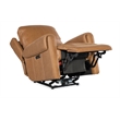Bowery Hill Power Leather Recliner with Power Headrest in Brown