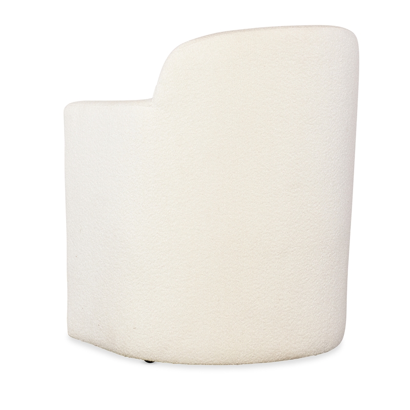 Bowery Hill Modern / Contemporary Fabric Arm Chair in White Finish