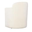 Bowery Hill Modern / Contemporary Fabric Arm Chair in White Finish