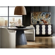 Bowery Hill Modern / Contemporary Fabric Arm Chair in White Finish
