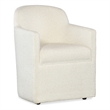 Bowery Hill Modern / Contemporary Fabric Arm Chair in White Finish