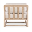 Bowery Hill Transitional Fabric/Wood Accent Chair in Beige Fabric