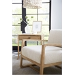 Bowery Hill Transitional Fabric/Wood Accent Chair in Beige Fabric